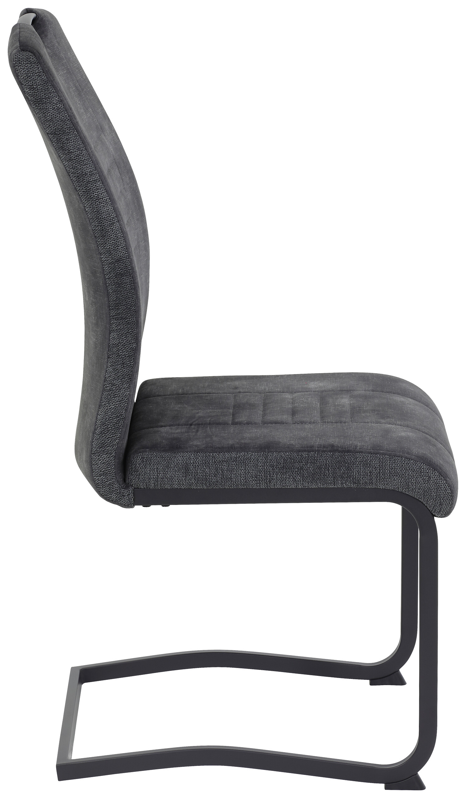 Schwingstuhl Riga, 4er-Set anthrazit Webstoff B/H/T: ca. 44x100x60 cm