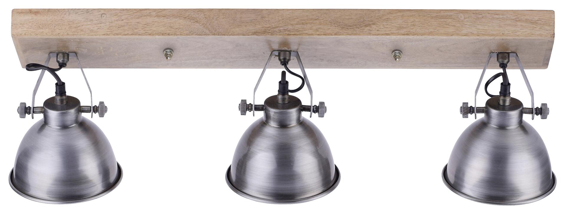 Just Light Spot Samia Echtholz Metall B/H/L: ca. 24x25x74 cm E14 3 Brennstellen