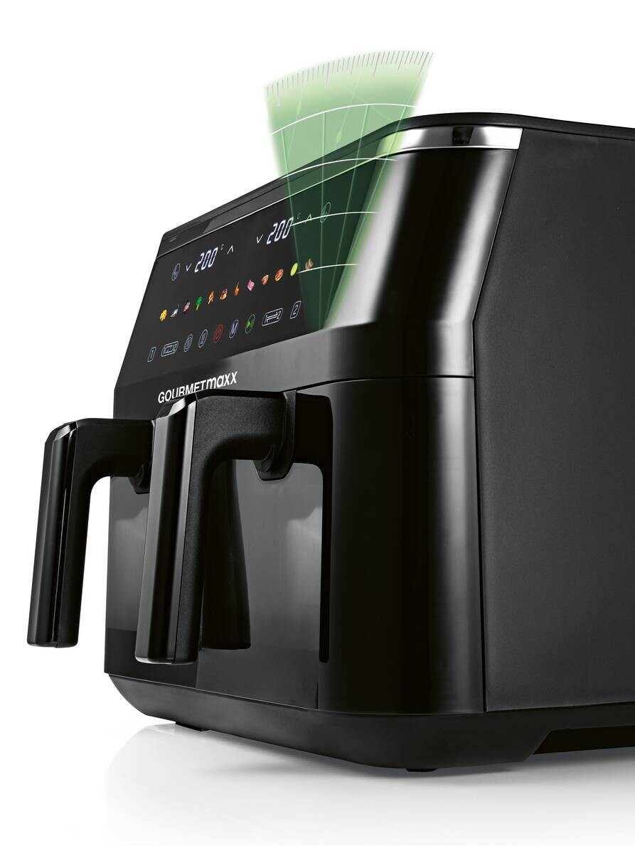 GOURMETmaxx Heißluftfritteuse schwarz Metall B/H/L: ca. 36,2x29,2x40 cm ca. 4,5 l
