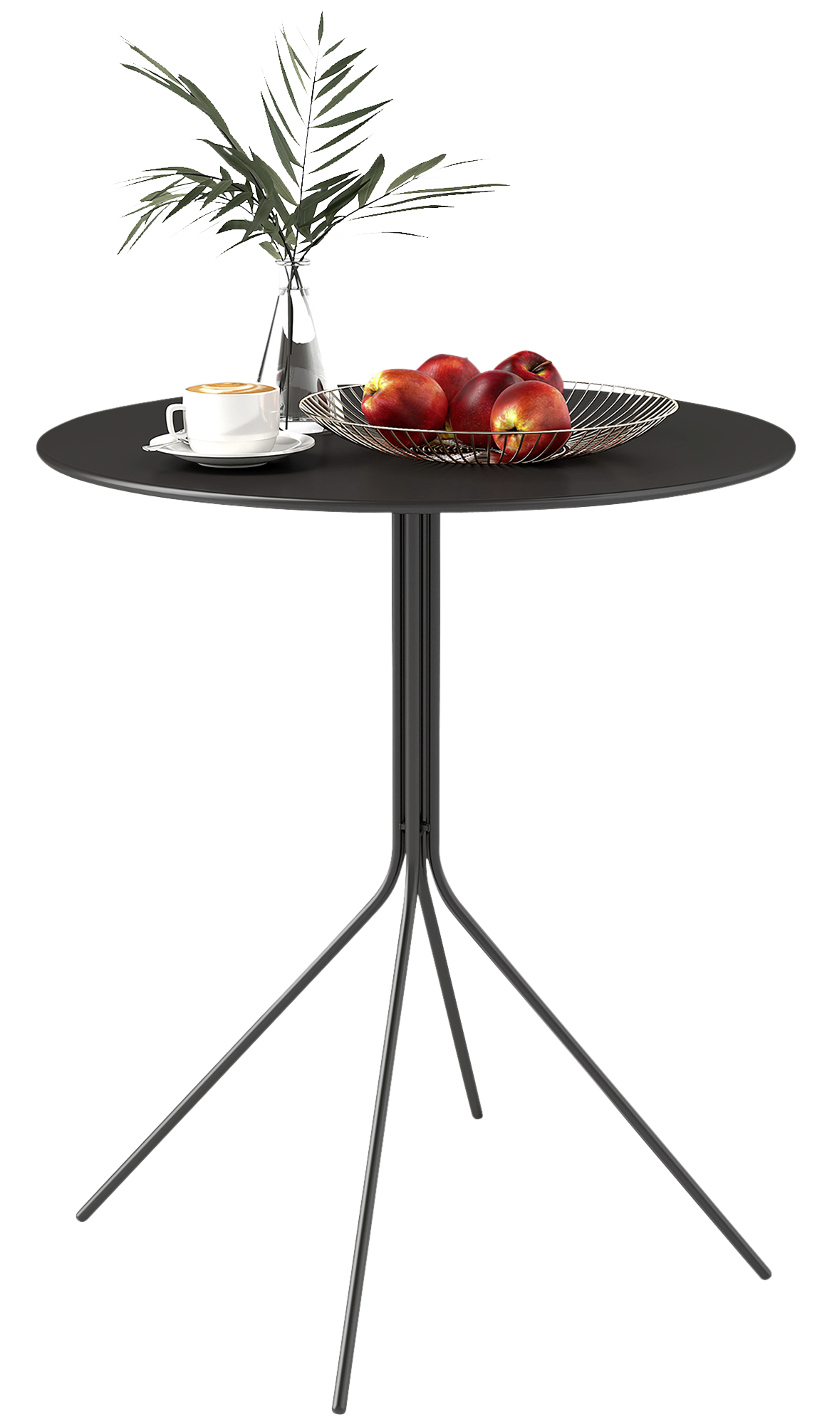 Outsunny Gartentisch schwarz Stahl B/H/L: ca. 60x71x60 cm