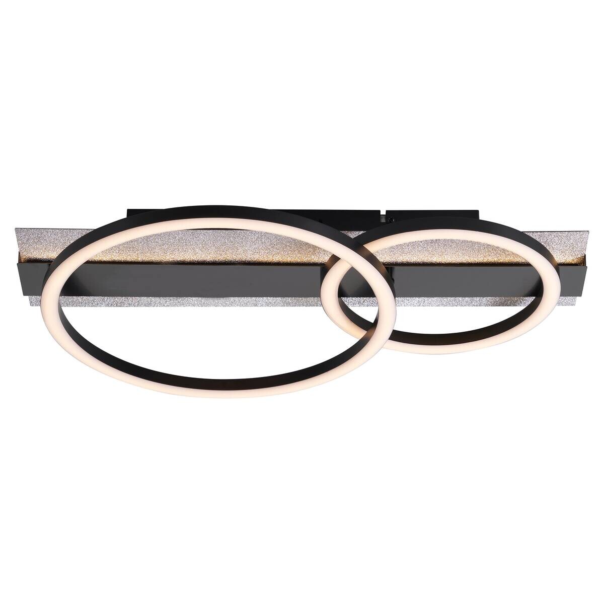 POCOline LED-Deckenleuchte Arietty schwarz Metall Kunststoff B/H/L: ca. 30x8,5x48 cm