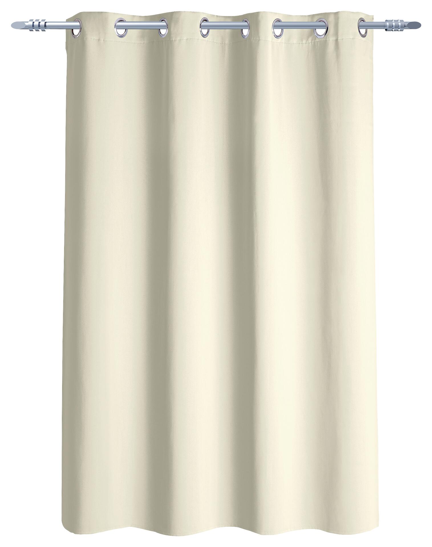 Ösenvorhang Verona wollweiß B/L: ca. 140x145 cm