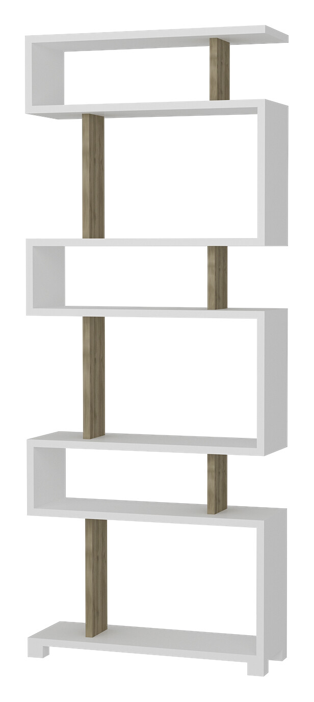 Regal Blok weiß walnuss Nachbildung B/H/T: ca. 60x160x20 cm Regal Blok weiß walnuss Nachbildung B/H/T: ca. 60x160x20 cm