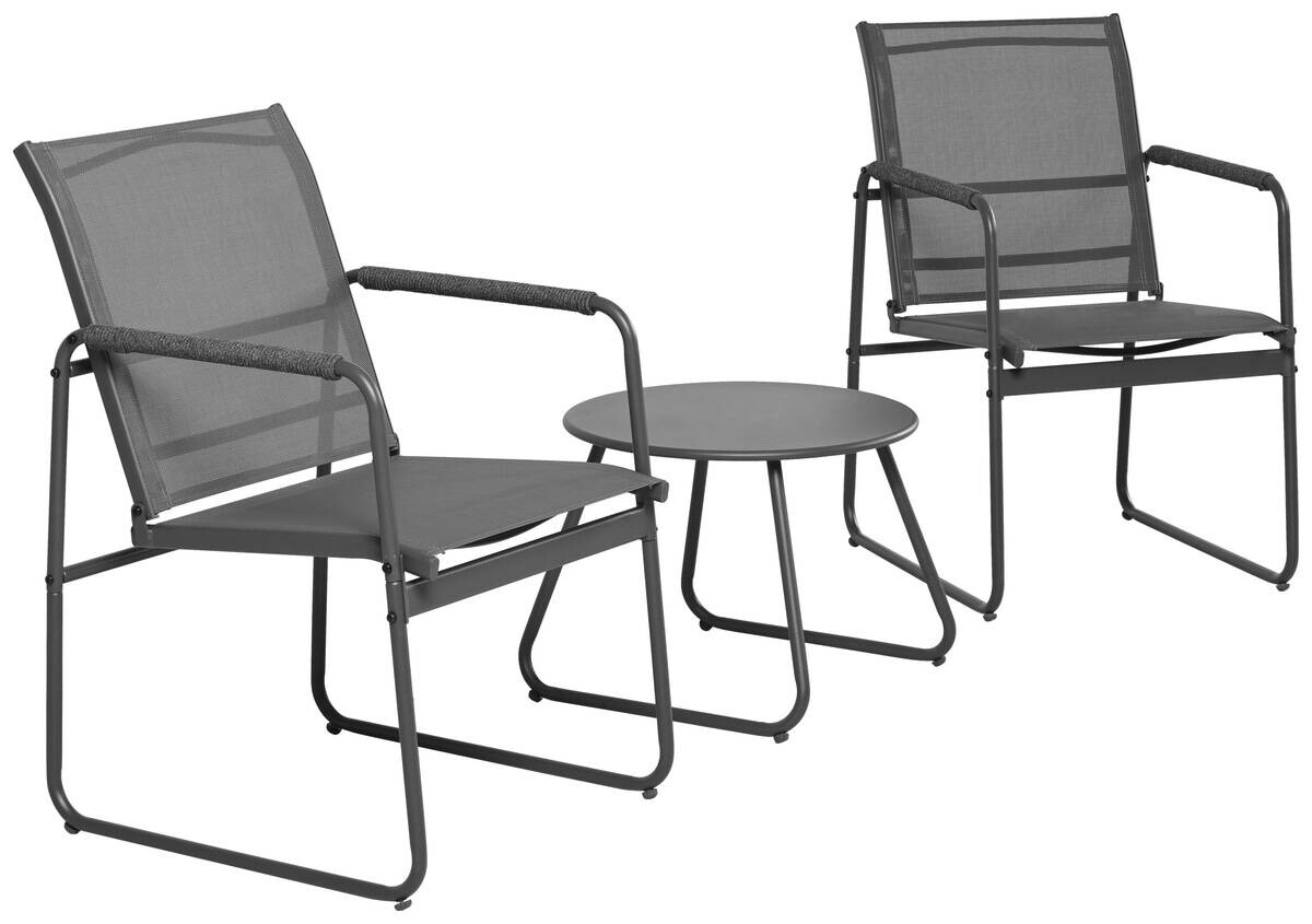 POCOline Gartensitzgruppe Lagos dunkelgrau Stahl