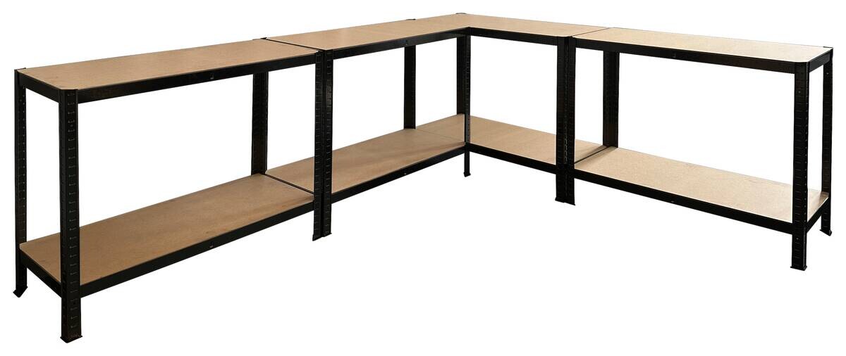 Schwerlaststeckregal 2er-Set schwarz B/H/T: ca. 160x160x40 cm Schwerlaststeckregal 2er-Set schwarz B/H/T: ca. 160x160x40 cm