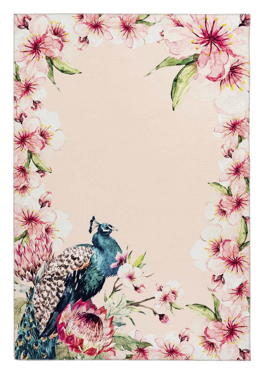 Kenda Sand Flachgewebeteppich Blossom 125 creme B/L: ca. 80x150 cm