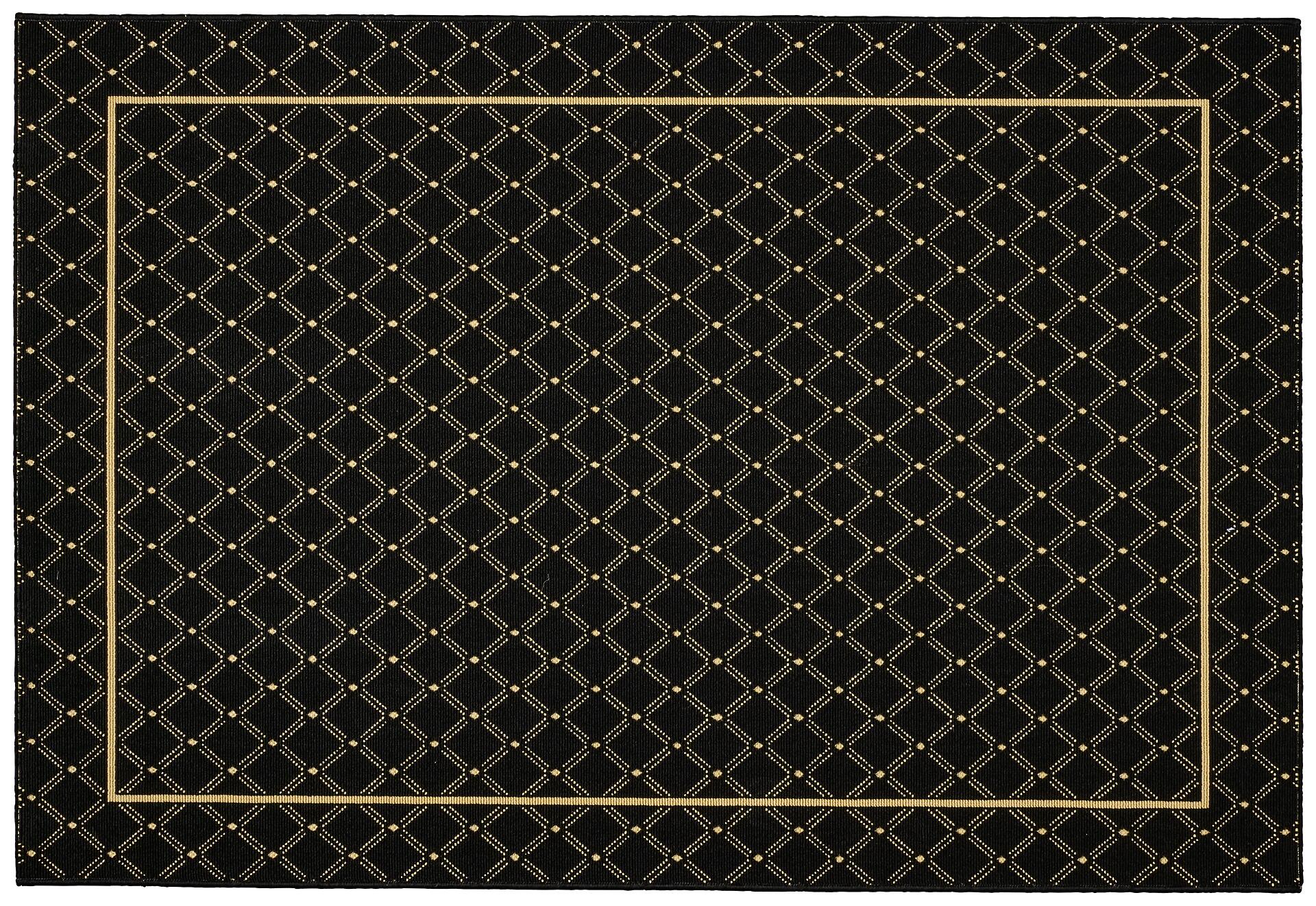 Webteppich Luxus schwarz B/L: ca. 160x230 cm