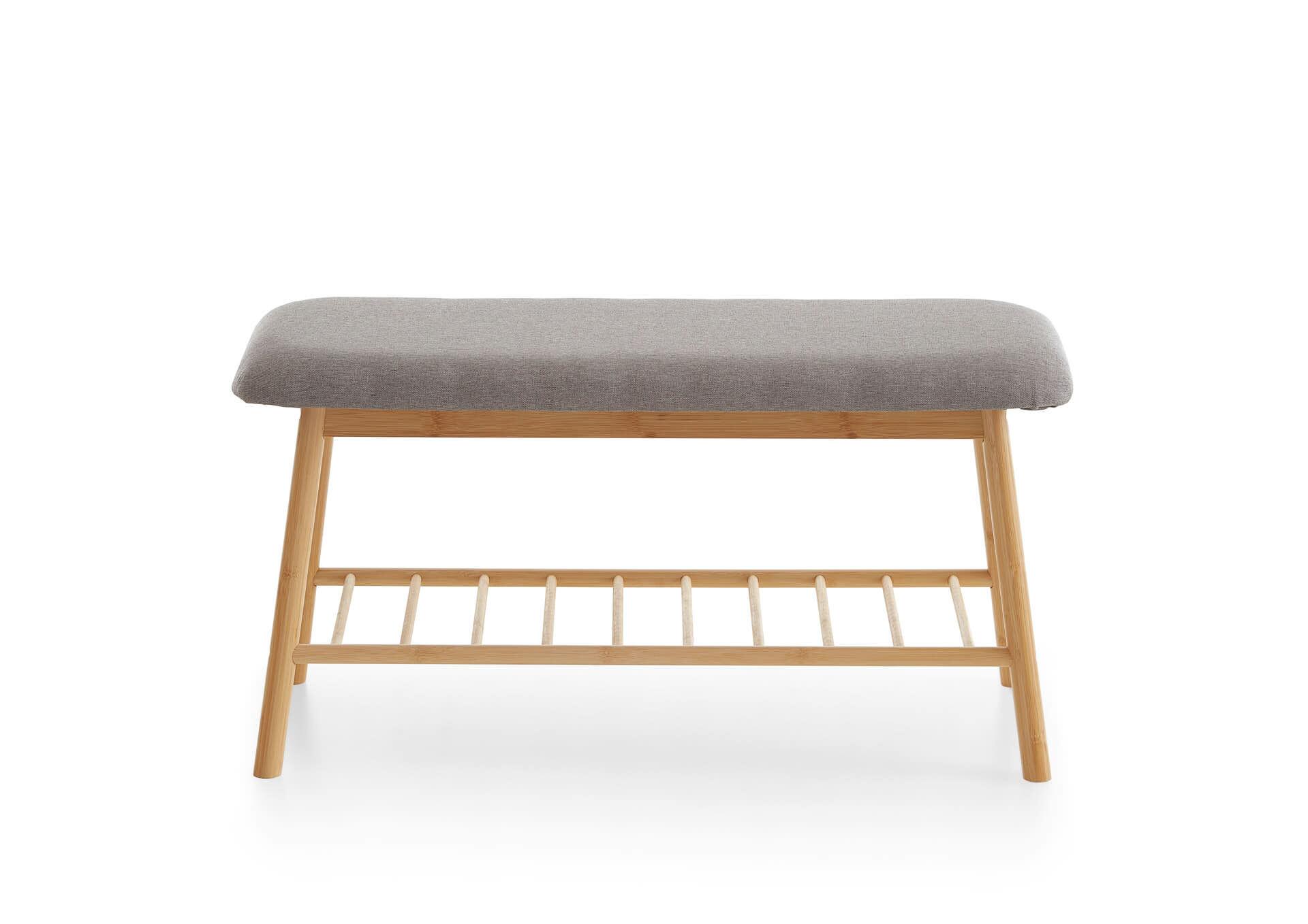 Sitzbank natur grau B/H/T: ca. 90x45x34 cm