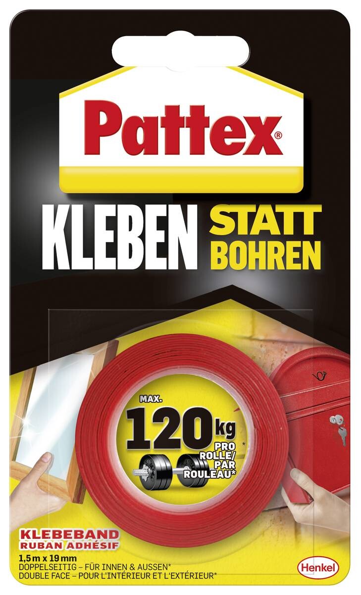 Pattex Klebeband Kleben statt Bohren L: ca. 150 cm