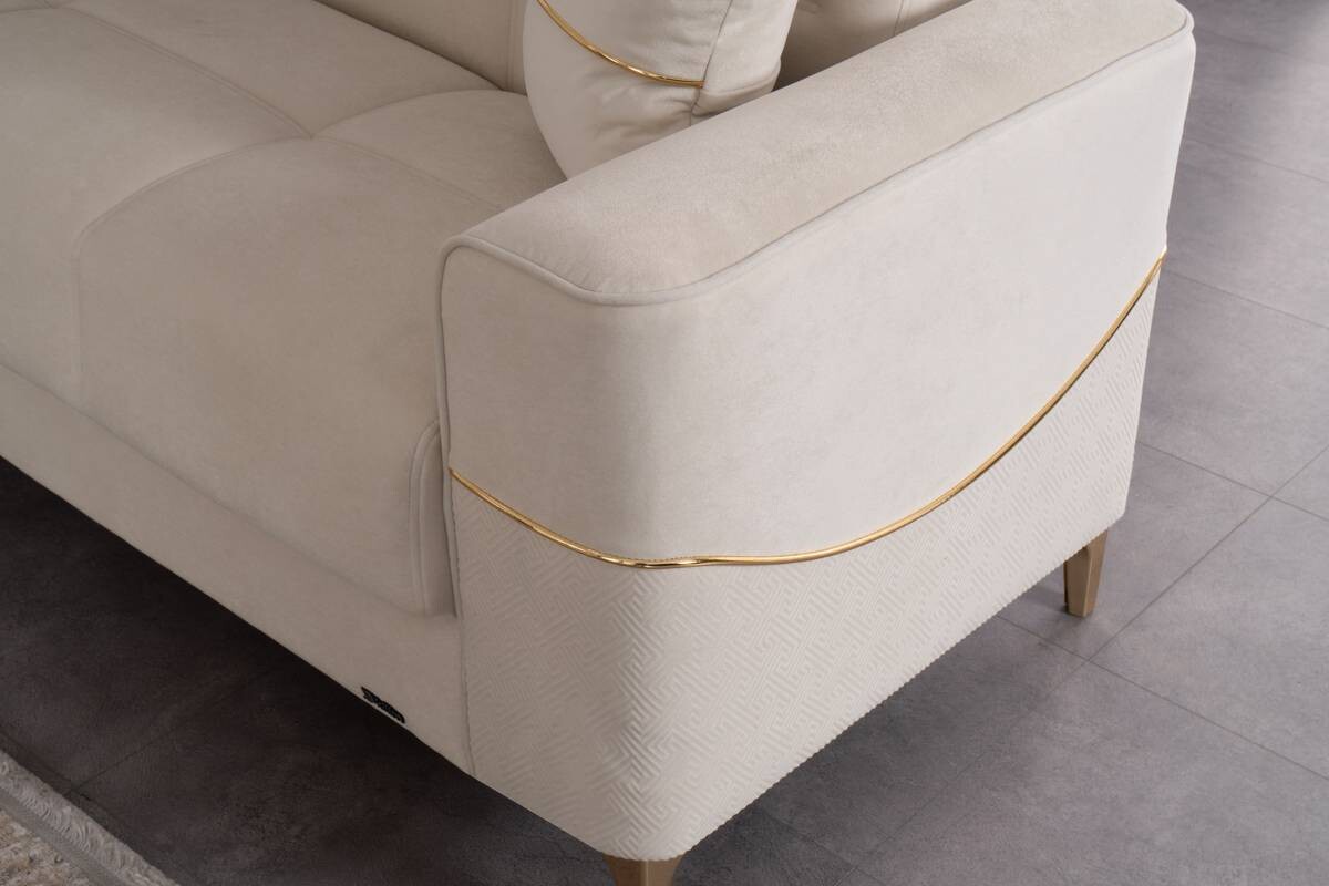 Sofa 3-2-1 Salda beige Microfaser
