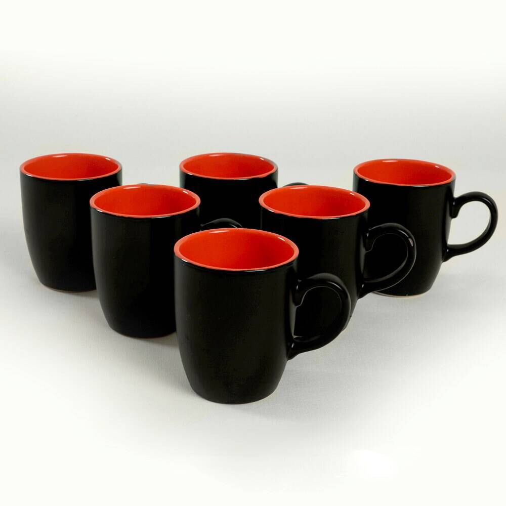 HermiaConcept Kaffeebecher 6-tlg. schwarz Keramik 6 tlg.