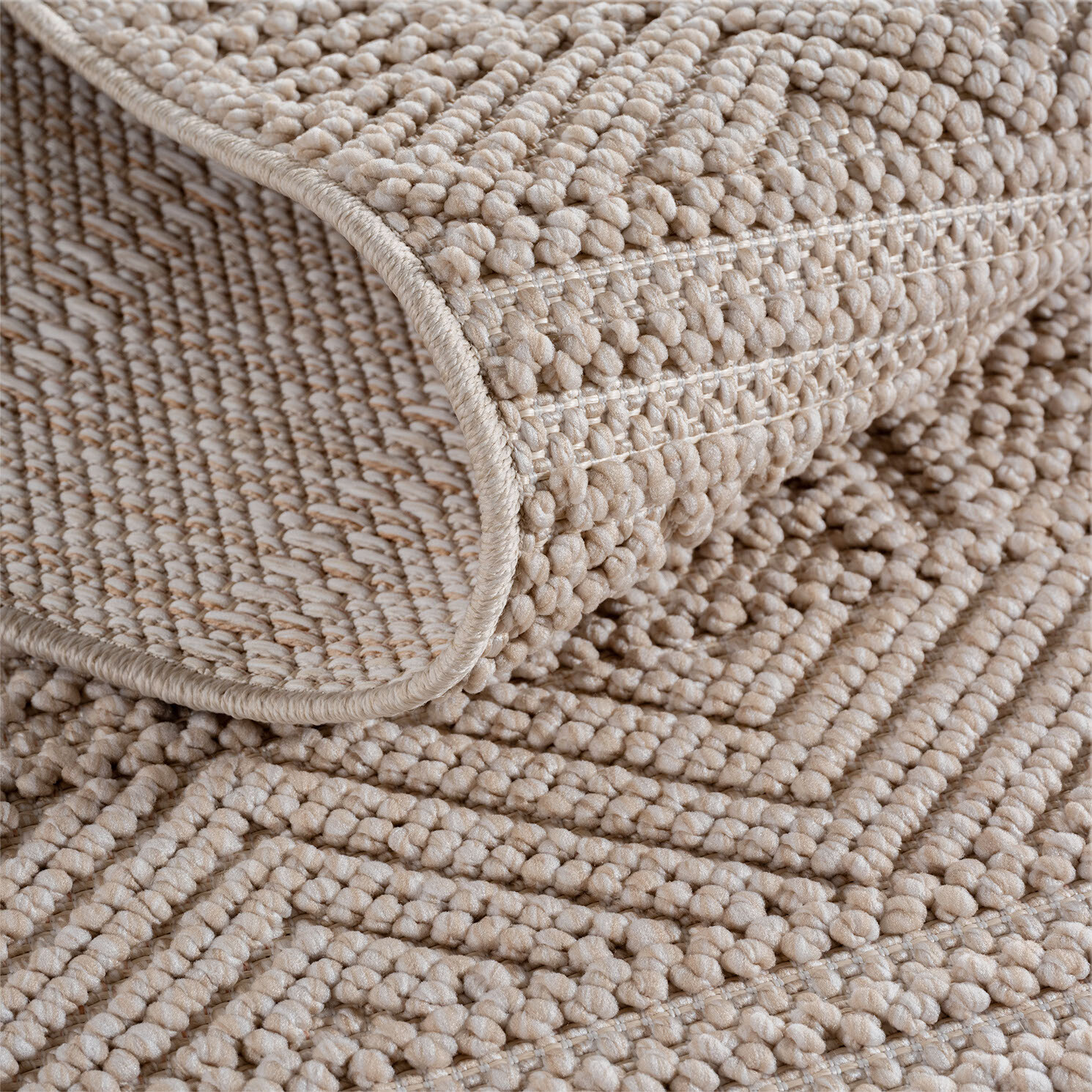 Ayyildiz Kurzflorteppich HELIX beige B/H/L: ca. 80x0,7x250 cm