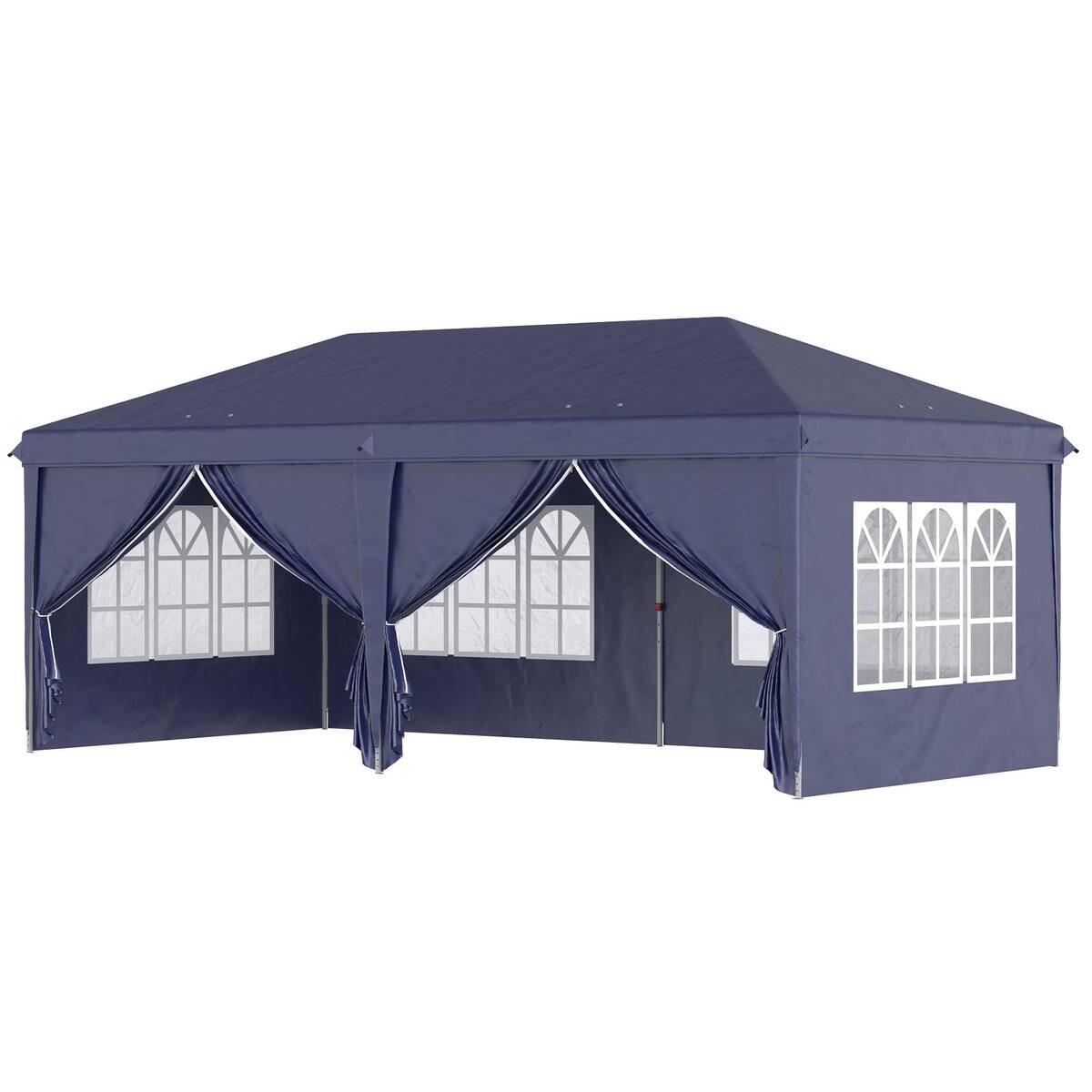 Outsunny Pavillon blau Stahl B/H/L: ca. 295x270x585 cm