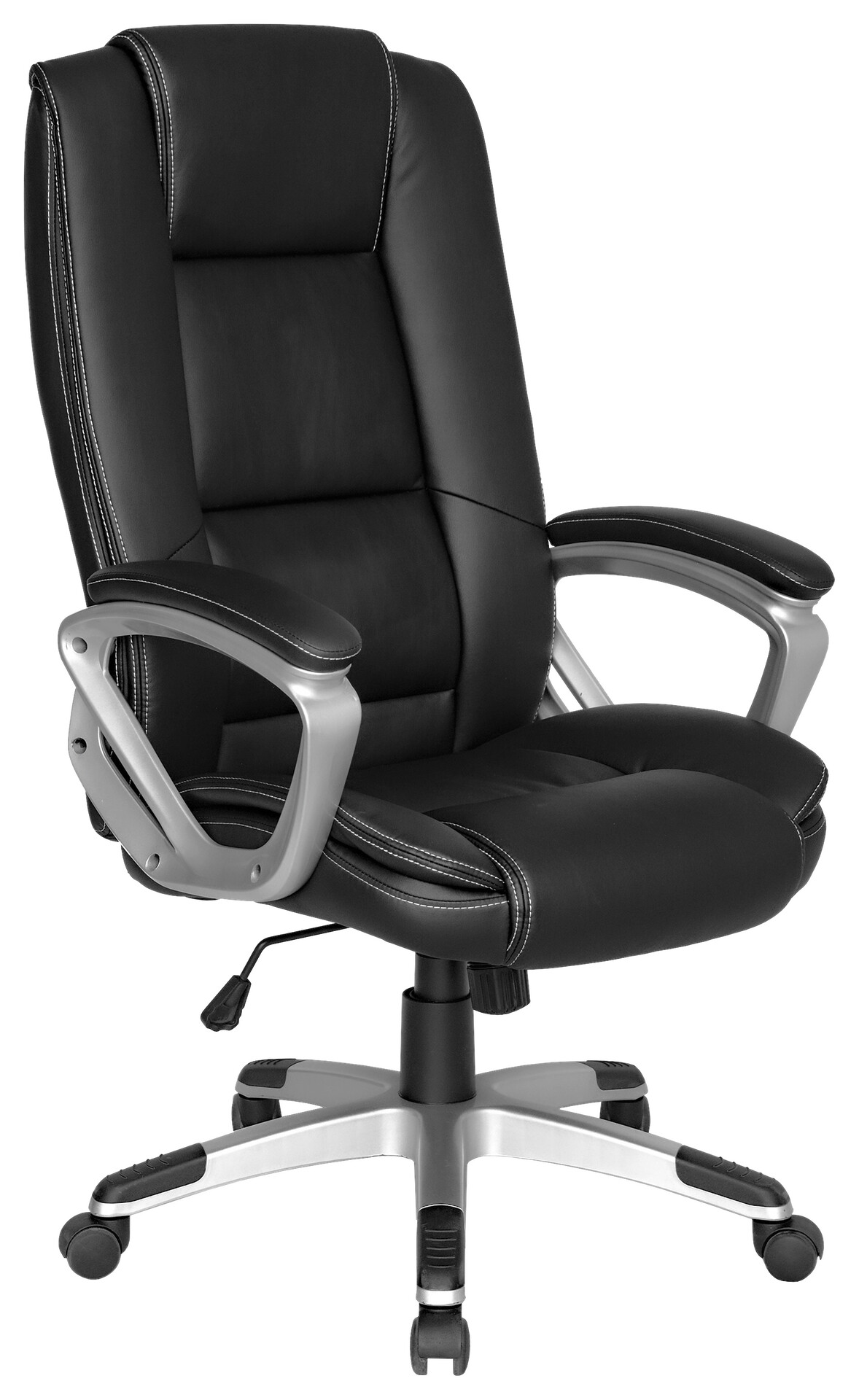 XXL-Chefsessel DEREK-XXL schwarz schwarz Kunstleder Kunststoff