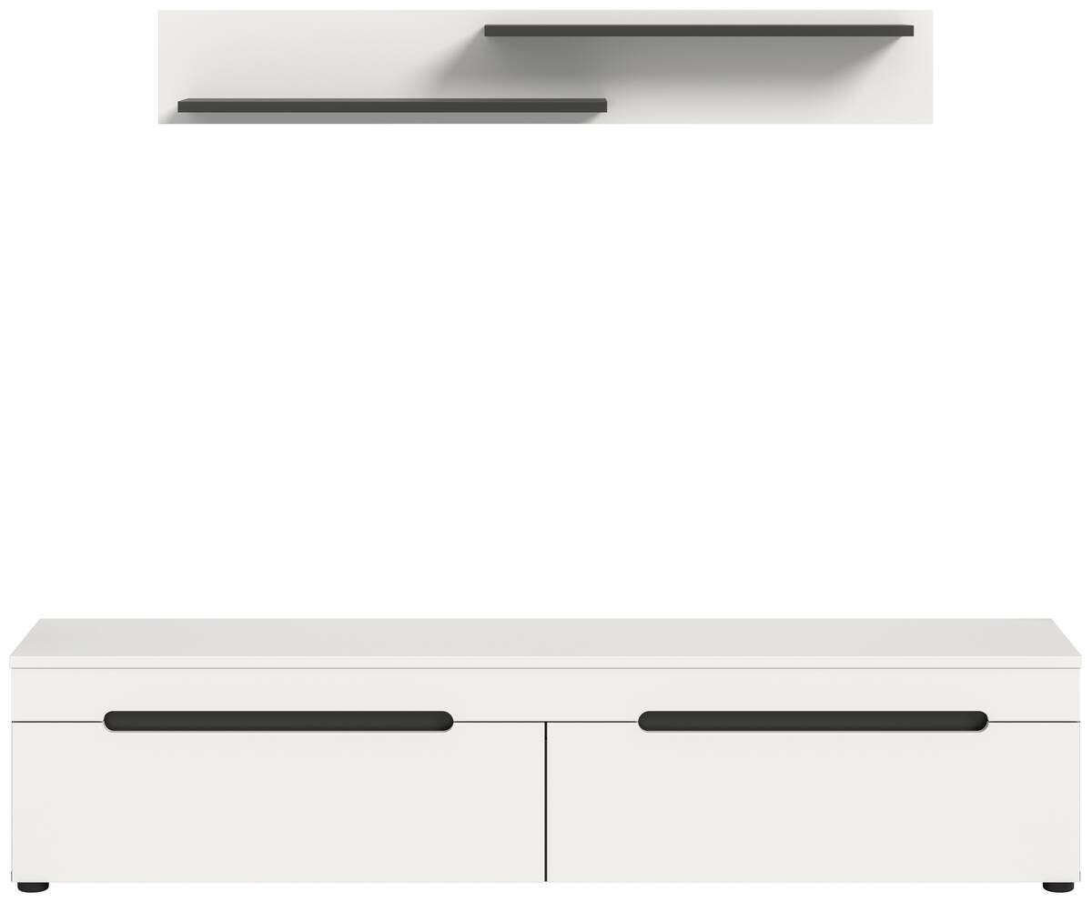 Lowboard Canu basaltgrau weiß B/H/T: ca. 170x38x33 cm