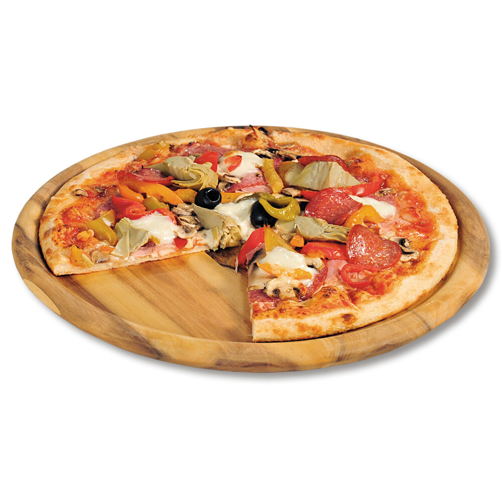 Kesper Pizzateller natur Akazie B/H/L: ca. 32x32x2 cm