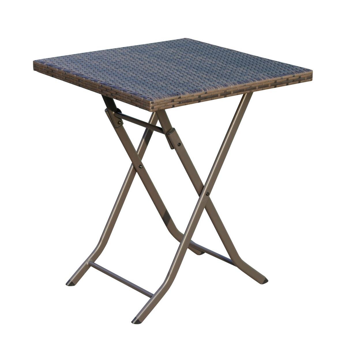 Outsunny Balkonset café braun Polyrattan