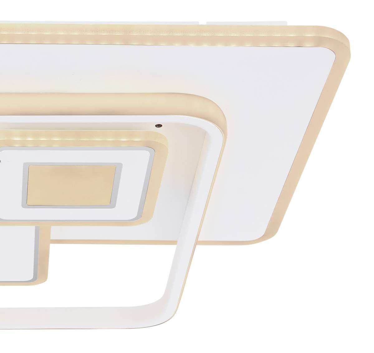 GLOBO Deckenleuchte weiß Metall Aluminium Acryl B/H/T: ca. 50,3x6x50,3 cm 1 Brennstellen