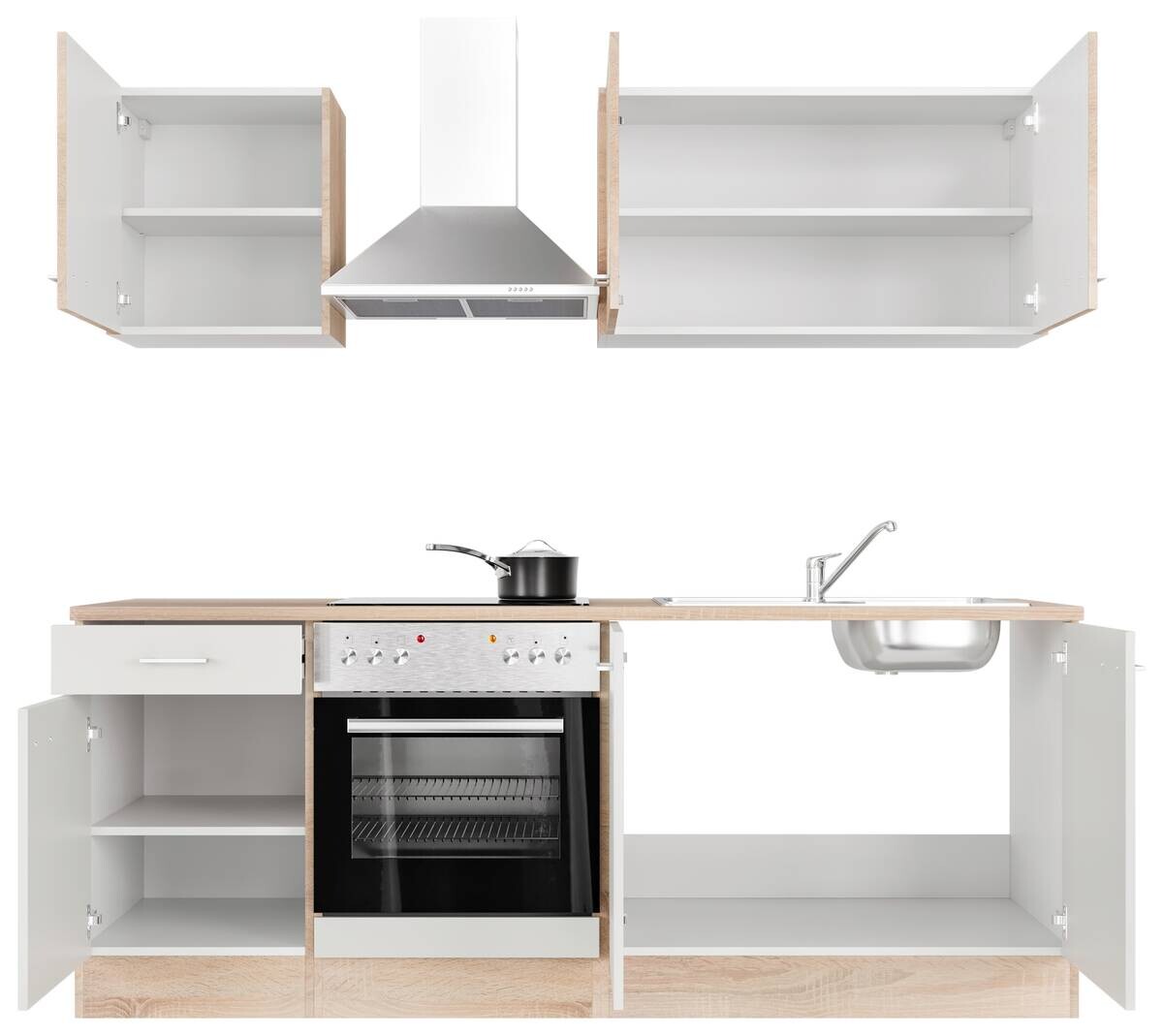 Küchenblock Samoa weiß B/H/T: ca. 210x200x60 cm