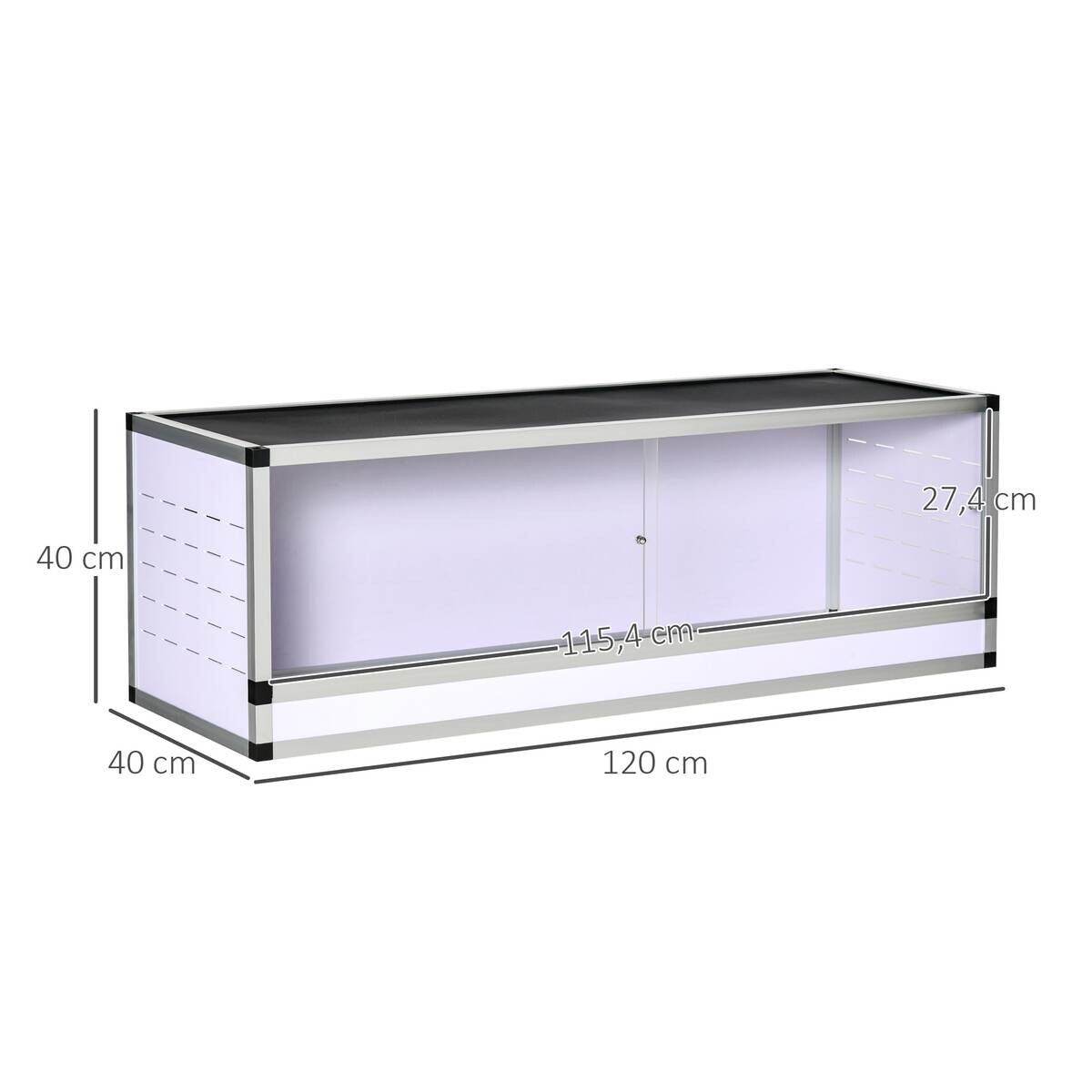 PawHut Terrarium silber Polyester B/H/L: ca. 40x120x40 cm