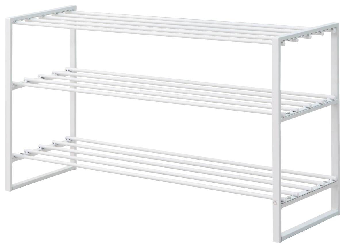 Schuhregal Stine weiß Metall B/H/T: ca. 90x50x30 cm Schuhregal Stine weiß Metall B/H/T: ca. 90x50x30 cm