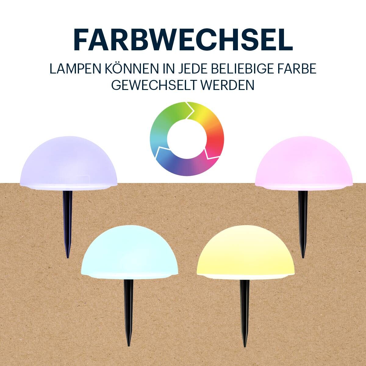 Solarleuchte 5er-Pack H/L: ca. 29x16 cm