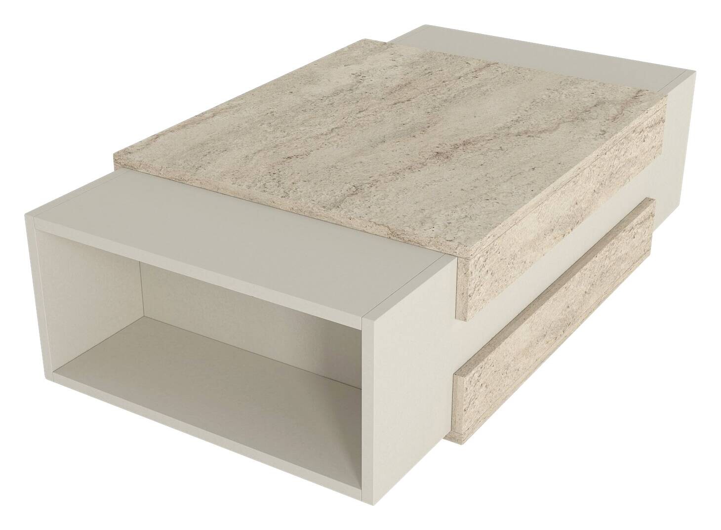 moebel17 Couchtisch Nora beige granit Spanplatte B/H/T: ca. 110x57x31 cm