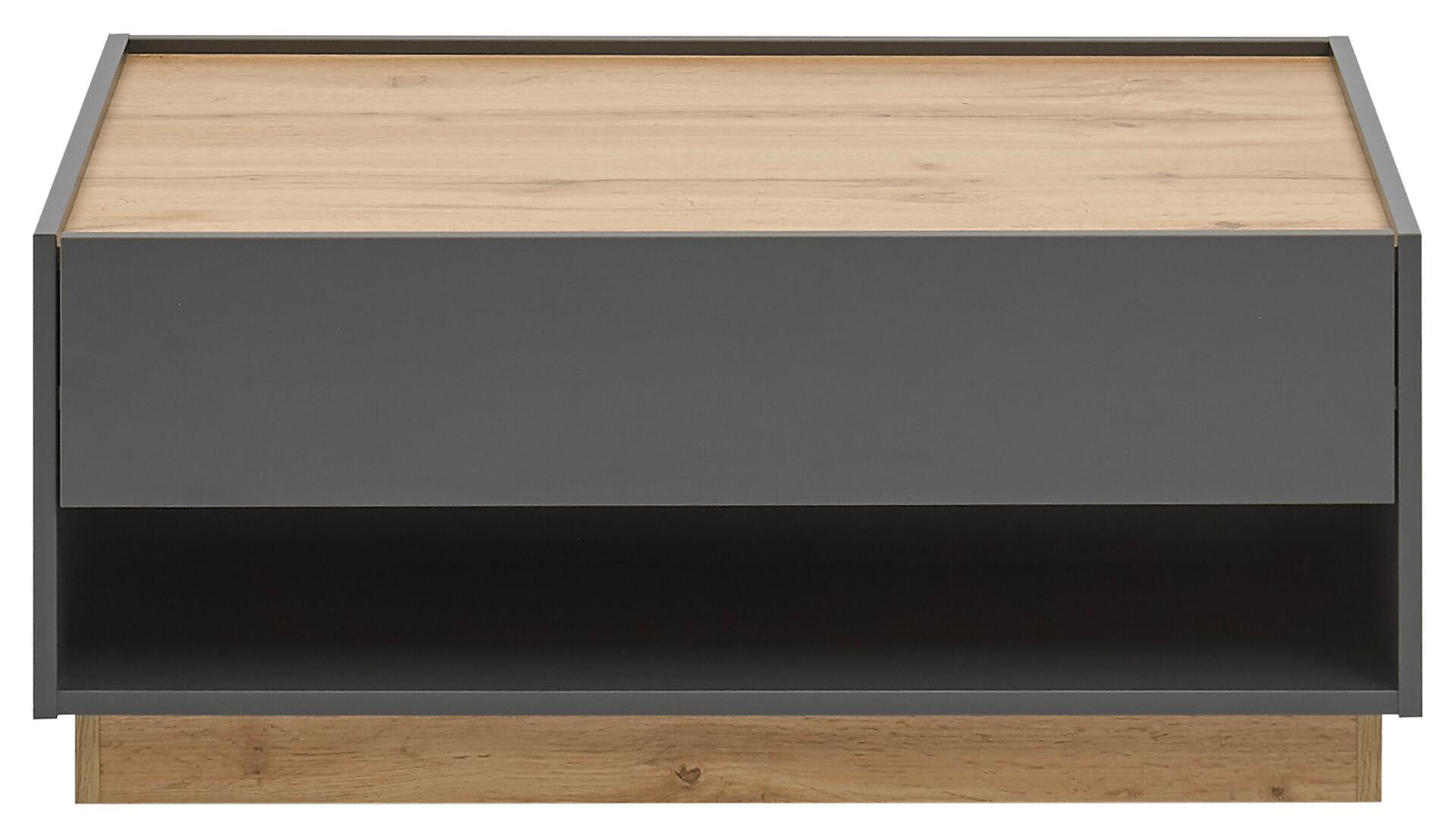 Couchtisch City Eiche Wotan Nachbildung anthrazit B/H/T: ca. 90x38x60 cm