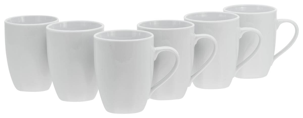 CreaTable Kaffeetassenset Square weiß Porzellan 6 tlg.