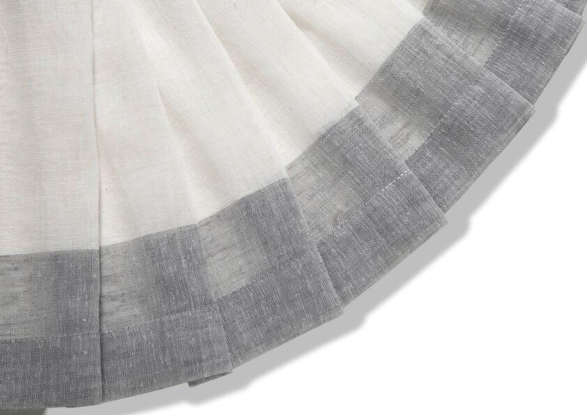 Happy Home Scheibengardine Streifen grau B/L: ca. 140x50 cm