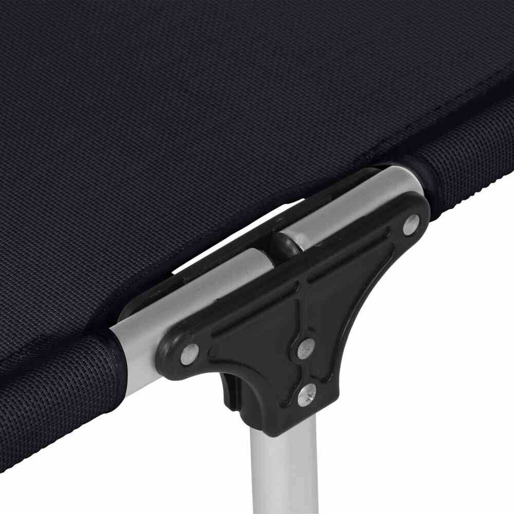 Gardamo Gartenliege ALU-XXL schwarz Aluminium