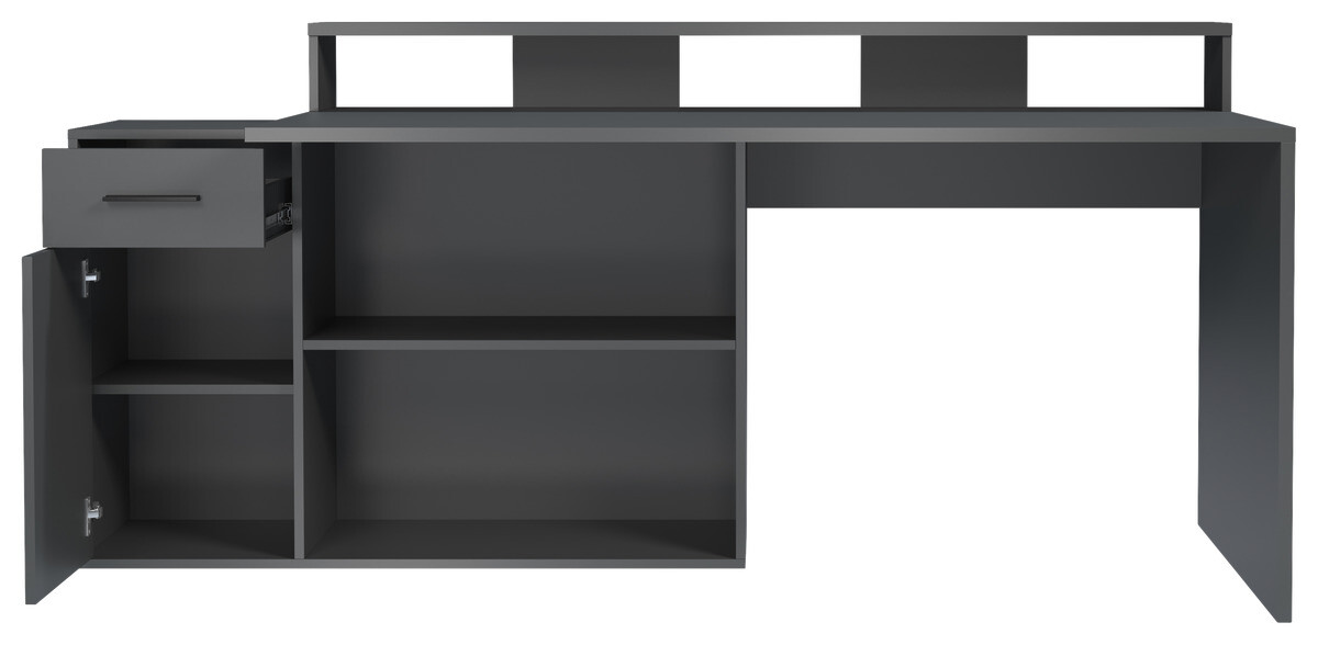 Schreibtisch Gamer anthrazit matt B/H/T: ca. 160x92x115 cm