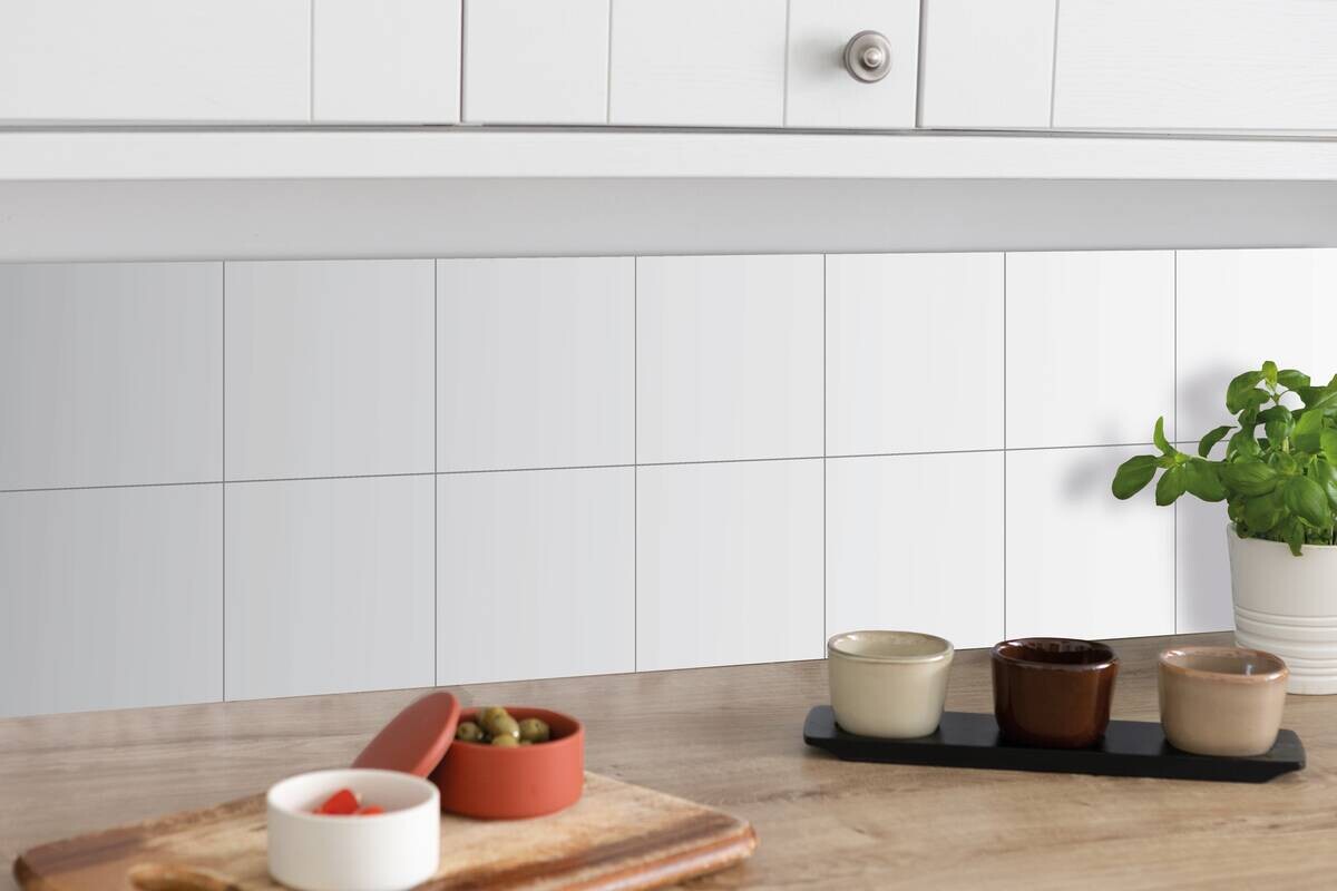 d-c-fix Wandfliese selbstklebend weiß B/L: ca. 15,25x15,25 cm