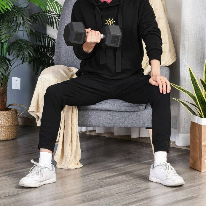 HOMCOM Hantel Gewichtstraining silber Metall B/H/L: ca. 32,6x9,9x14,8 cm