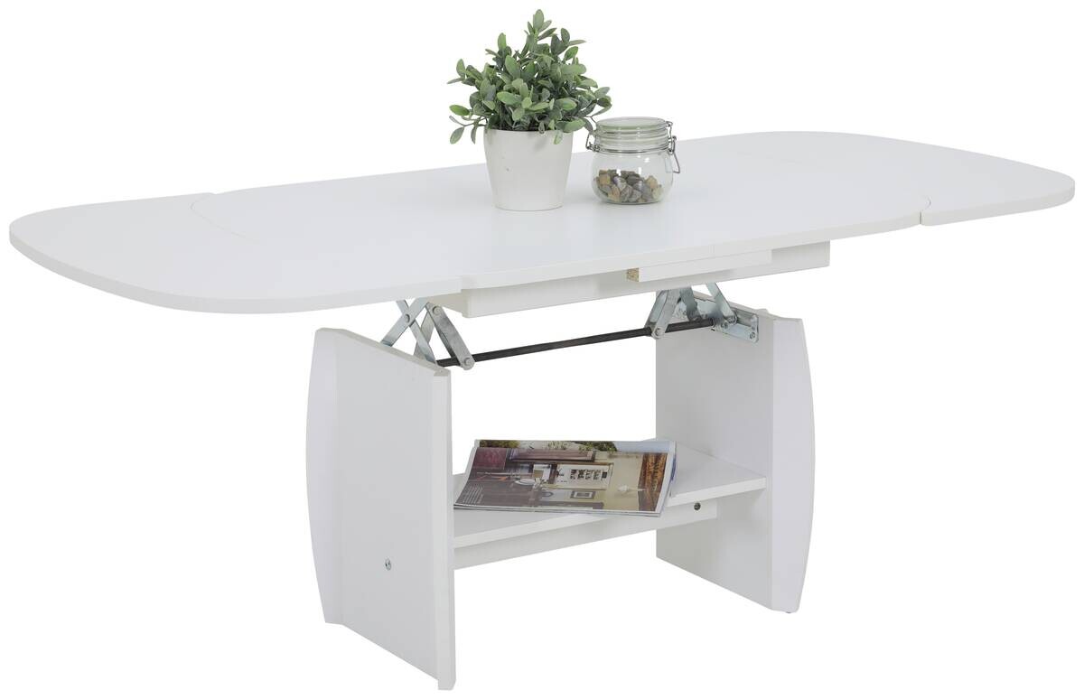 Hela Couchtisch Michael III weiß Holz B/H/T: ca. 142x62x68 cm