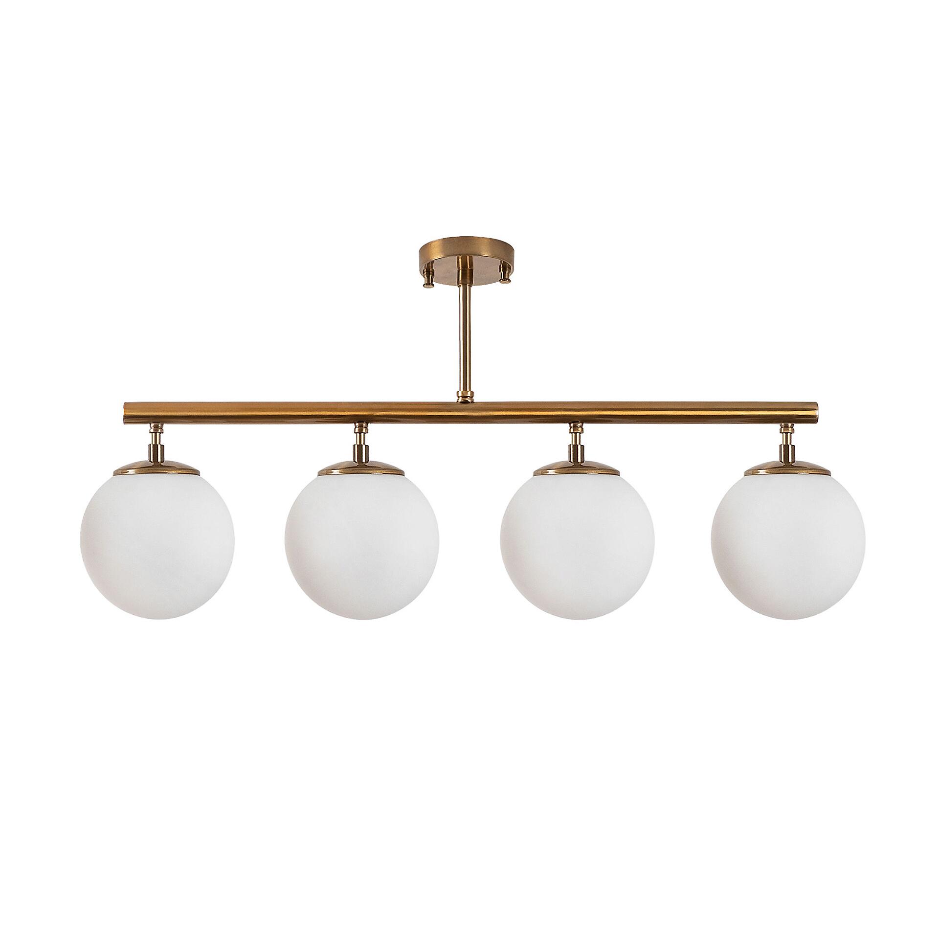 Opviq Deckenleuchte Fazli-10436 Glas B/H/T/L: ca. 70x35x15x70 cm E14 4 Brennstellen