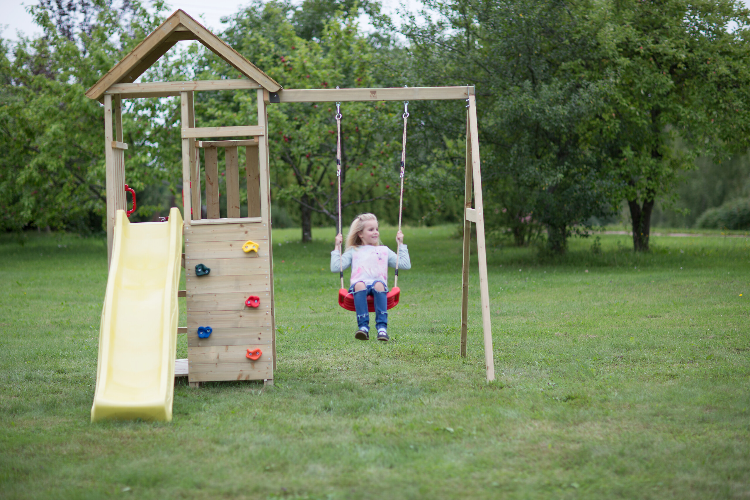 Wendi Toys Stelzenspielhaus Pelikan natur B/H/T: ca. 270x270x280 cm