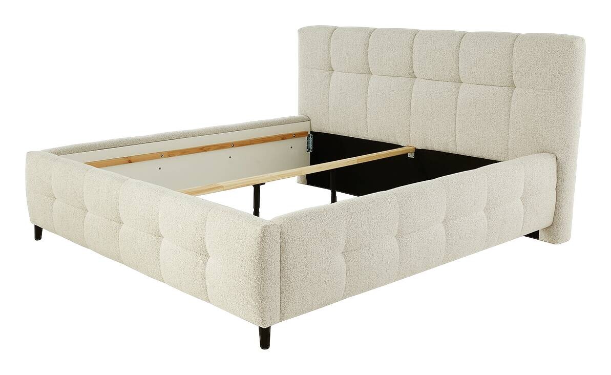 Polsterbettgestell  beige Polyester Liegefläche B/L: ca. 180x200 cm