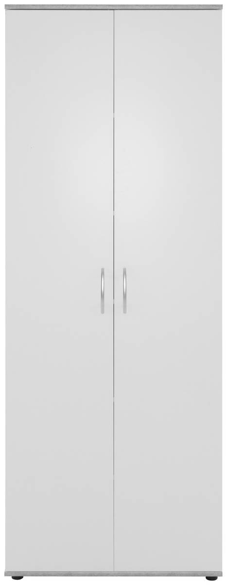 Mehrzweckschrank Andy 3 Beton Optik weiß B/H/T: ca. 70x187x34 cm