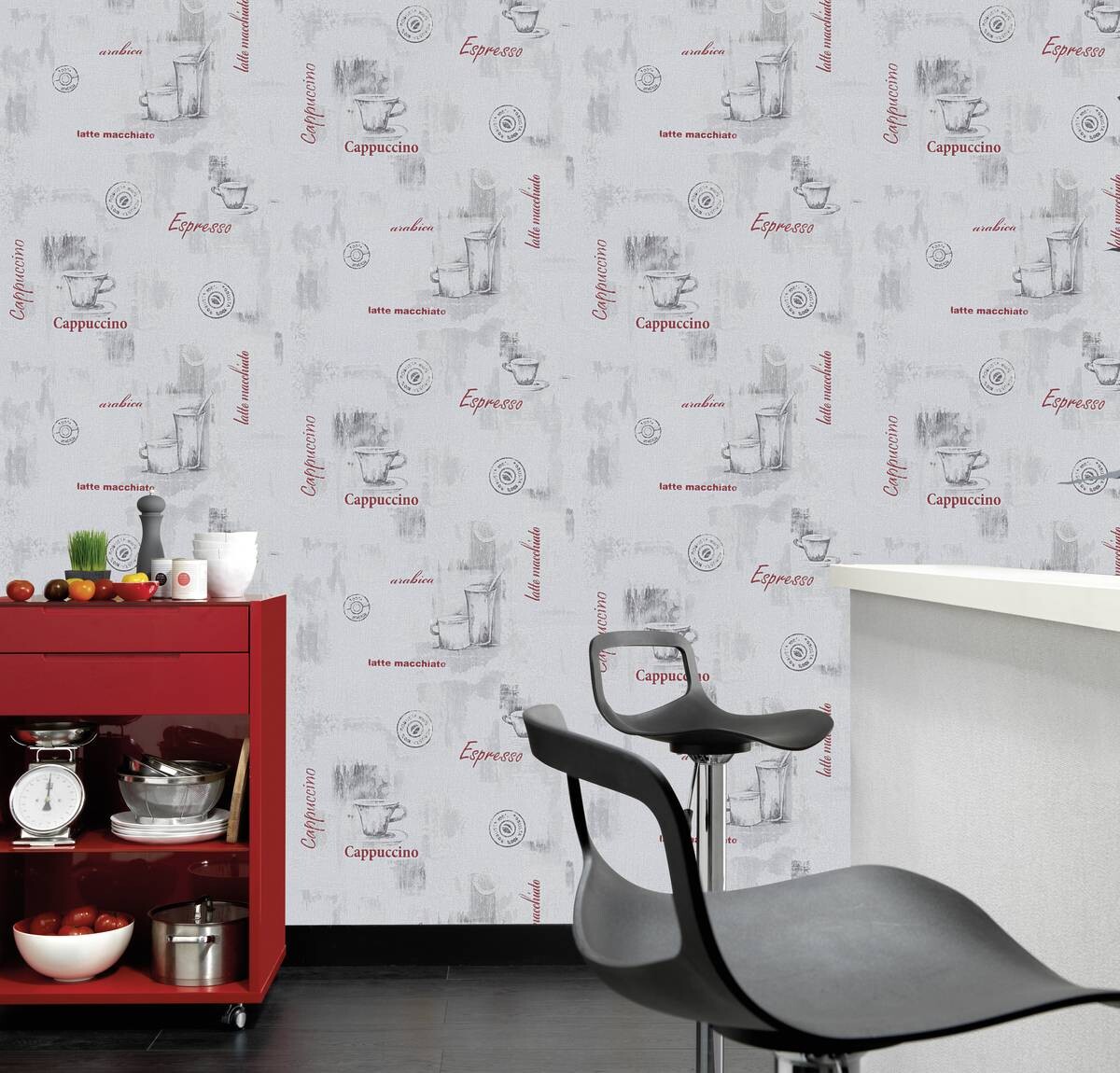 Vliestapete Kaffee grau B/L: ca. 53x1005 cm