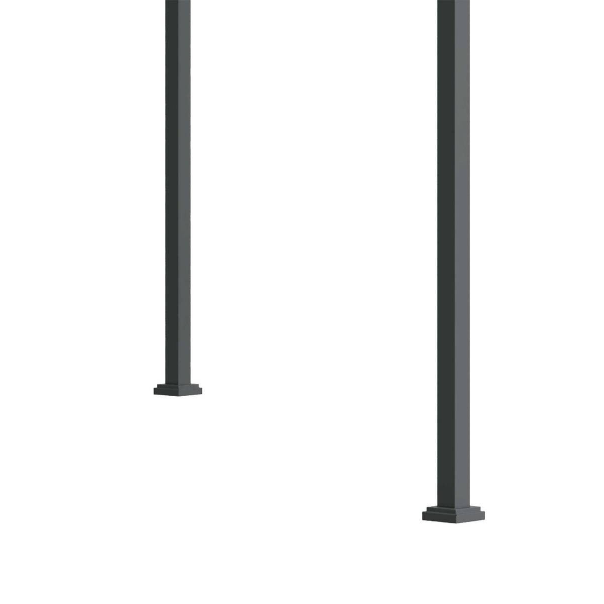 Outsunny Pergola mit Schiebedach schwarz Metall B/H/L: ca. 213x221x298 cm