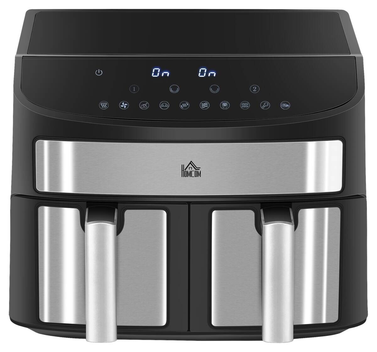 HOMCOM Heißluftfritteuse 800-174V90BK schwarz Kunststoff B/H/L: ca. 36,3x38,8x31,1 cm ca. 8 l