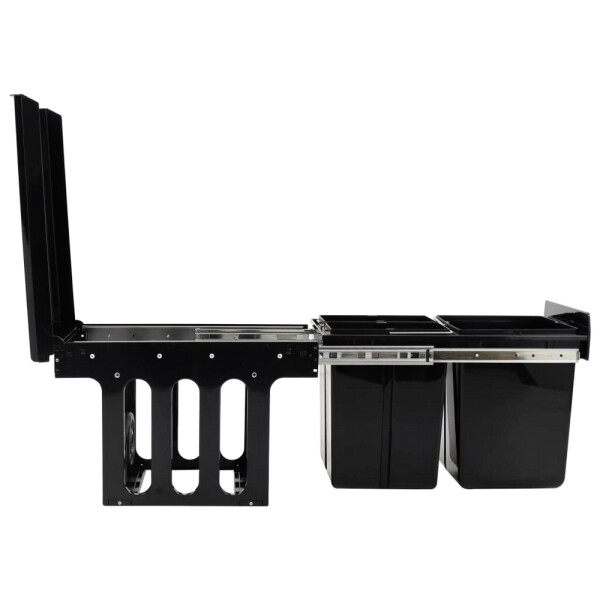 vidaXL Mülleimer schwarz