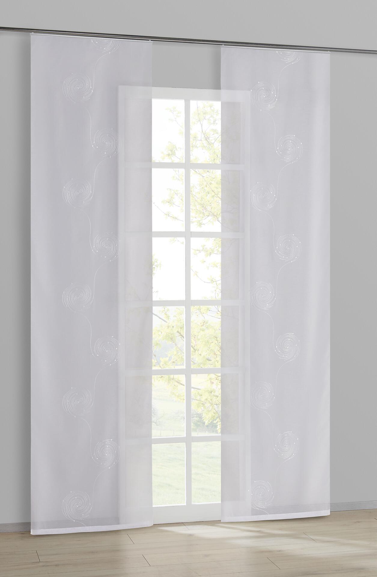 POCOline Schiebevorhang Sofia weiß B/L: ca. 60x245 cm