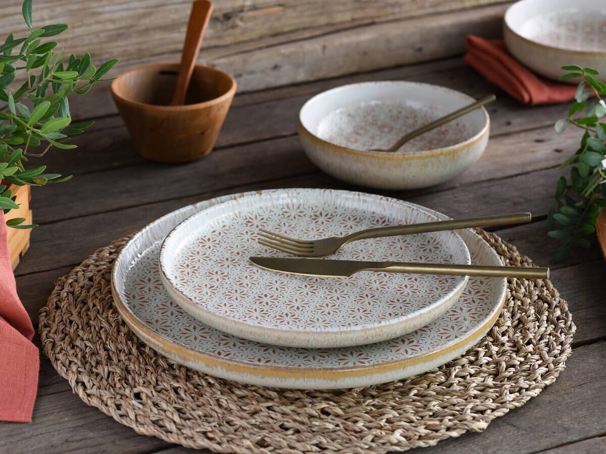 CreaTable Tafelservice Uno Emiliana rot Steinzeug 12 tlg.