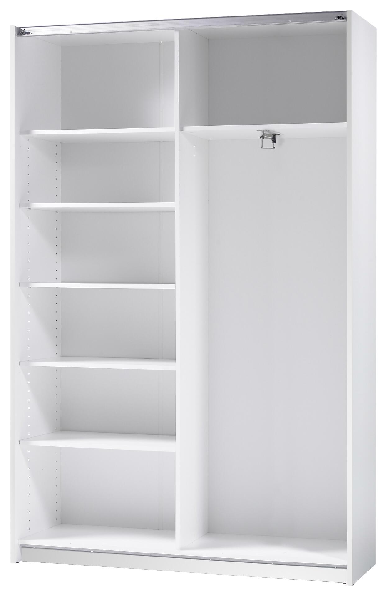 Schwebetürenschrank Fast weiß B/H/T: ca. 125x196x38 cm