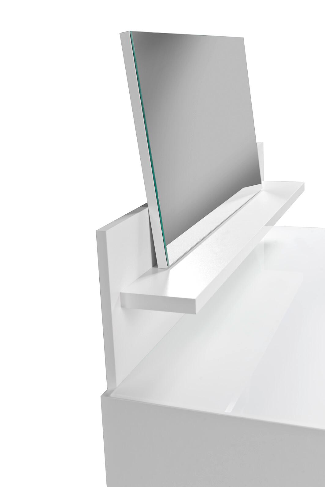 Schminktisch Mailand weiß weiß Hochglanz B/H/T: ca. 97x126x42 cm