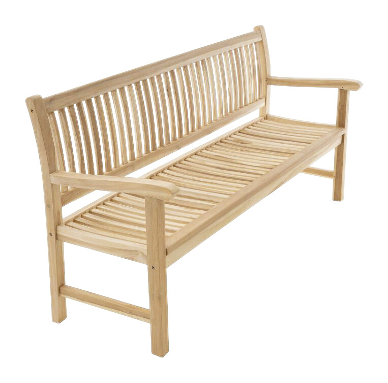 VCM Gartenbank braun Teakholz B/H/L: ca. 60x90x180 cm