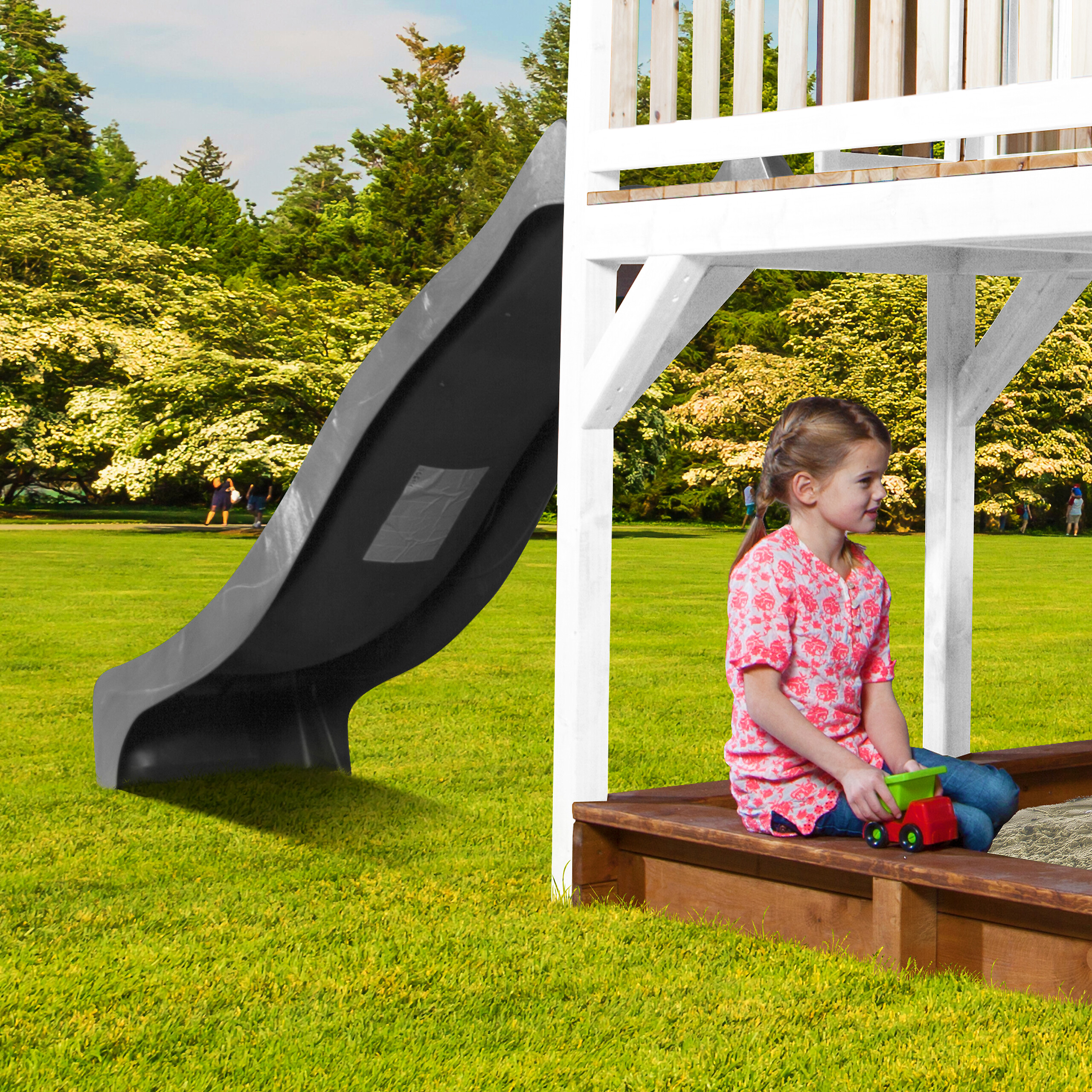 AXI Spielhaus Liam braun B/H/L: ca. 541x291x277 cm