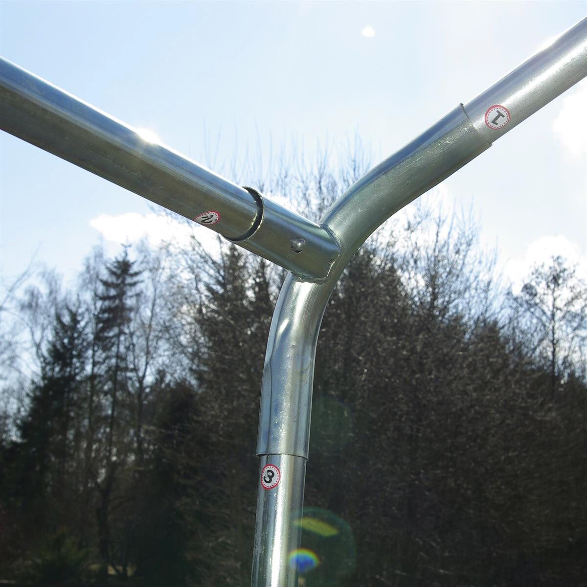 VCM Pavillon weiß Metall B/H/L: ca. 300x300x400 cm